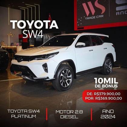 TOYOTA HILUX SW4 2.8 D-4D TURBO DIESEL SRX PLATINUM 7L 4X4 AUTOMÁTICO TOYOTA HILUX SW4 2.8 D-4D TURBO DIESEL SRX PLATINUM 7L 4X4 AUTOMÁTICO